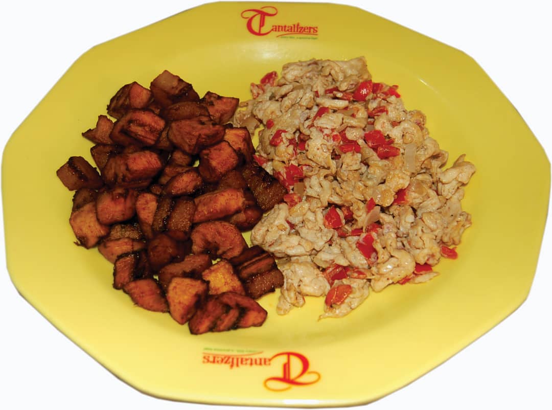 Fried Plantain + Egg Sauce